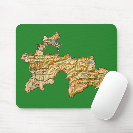 Tadschikistan-Karte Mousepad (Mit Mouse)