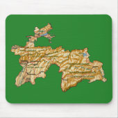Tadschikistan-Karte Mousepad (Vorne)