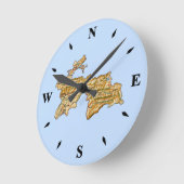 Tadschikistan Kartenuhr Runde Wanduhr (Winkel)