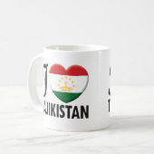 Tadschikistan-Liebe Kaffeetasse (Vorderseite Links)