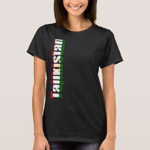 Tadschikistan mit Flaggenfarben auf der Seite T-Shirt