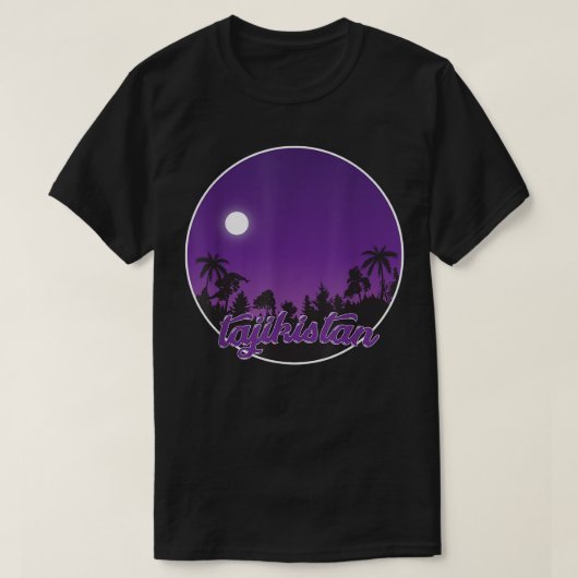 Tadschikistan Nachts mit Palms-T - Shirt (Design vorne)