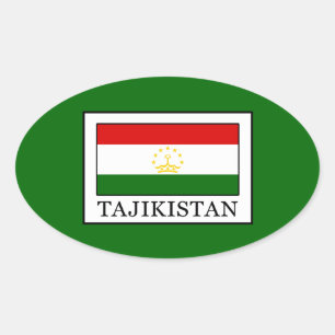 Tadschikistan Ovaler Aufkleber