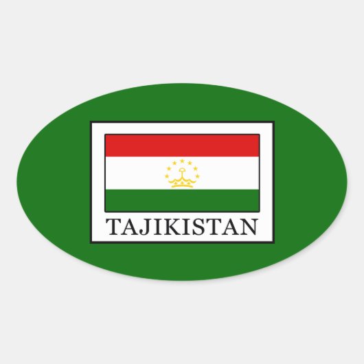 Tadschikistan Ovaler Aufkleber (Vorderseite)