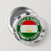 Tadschikistan Runde Emblem Button (Vorne & Hinten)