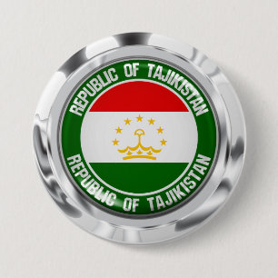 Tadschikistan Runde Emblem Button