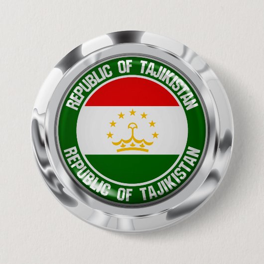 Tadschikistan Runde Emblem Button (Vorderseite)