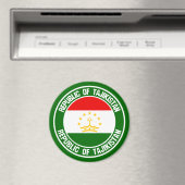 Tadschikistan Runde Emblem Magnet (In Situ (Geschirrspüler))
