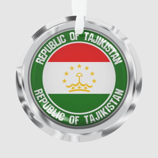 Tadschikistan Runde Emblem Ornament (Rückseite)