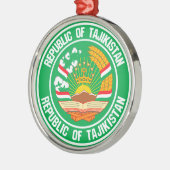 Tadschikistan Runde Emblem Ornament Aus Metall (Links)