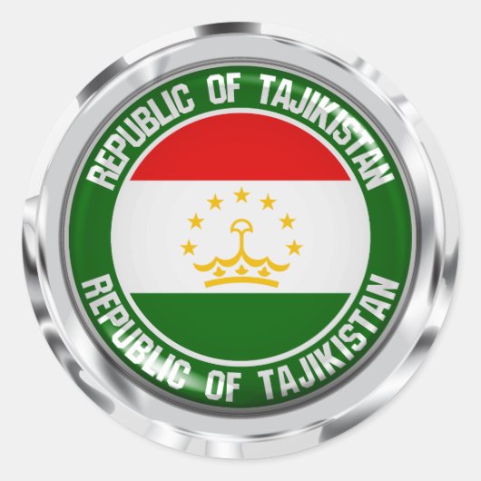 Tadschikistan Runde Emblem Runder Aufkleber (Vorderseite)