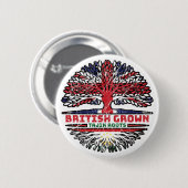 Tadschikistan Tadschikisch Britische Treuhandflagg Button (Vorne & Hinten)