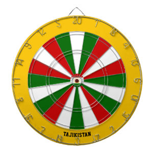 Tadschikistans Flagge Patriot's Bullseye Dartscheibe