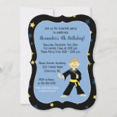 Tae Kwon Do Birthday Einladungen Yellow Belt Boy (Vorderseite)