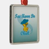 Tae Kwon Do Chick #3 Ornament Aus Metall (Rechts)