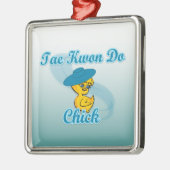 Tae Kwon Do Chick #3 Ornament Aus Metall (Links)