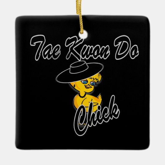 Tae Kwon Do Chick #4 Keramikornament (Vorderseite)