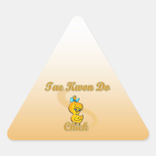 Tae Kwon Do Chick Dreieckiger Aufkleber