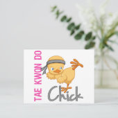 Tae Kwon Do Chick Postkarte (Stehend Vorderseite)