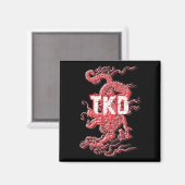 Tae Kwon Do Dragon Magnet (Vorderseite/Rückseite)