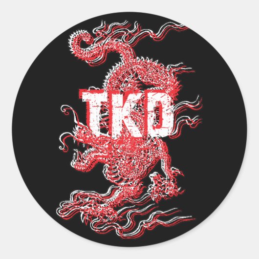 Tae Kwon Do Dragon Stickers (Vorderseite)