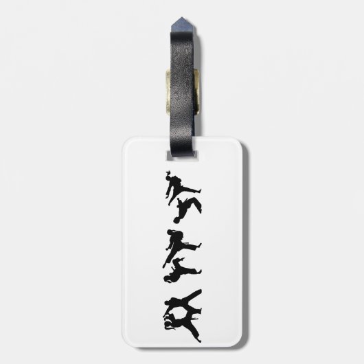 Tae Kwon-Do Gepäckanhänger (Rückseite vertikal)