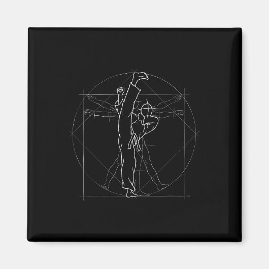 Tae Kwon Do Kapuzenpullover Kickboxen Kung Fu Mma Magnet (Vorne)