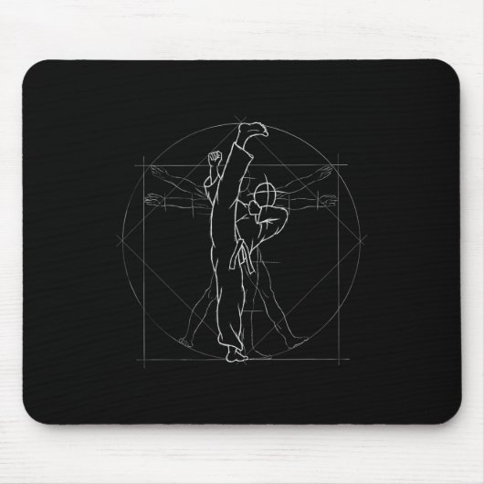 Tae Kwon Do Kapuzenpullover Kickboxen Kung Fu Mma Mousepad (Vorne)