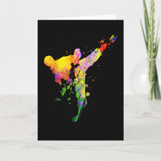 Tae Kwon Do Karate Silhouette für Mädchen Karte