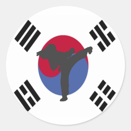 Tae Kwon Do Kicker weibliche Stickers (Vorderseite)