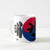 Tae Kwon Do mit Flag Kaffeetasse (Vorderseite Links)