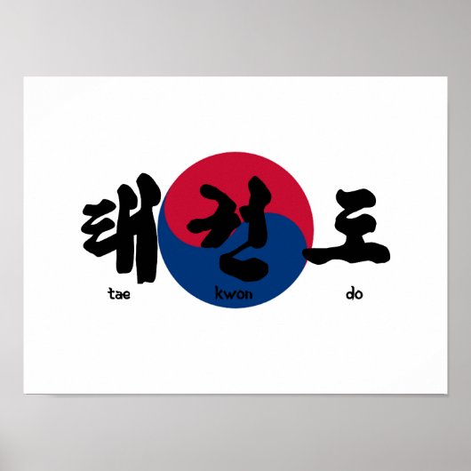 Tae Kwon Do mit Flag Poster (Vorne)
