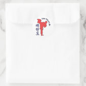 tae kwon do runder aufkleber (Tasche)