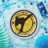 Tae Kwon DoSilhouette of Tae Kwon Do Kämpfer. Pappteller (Party)