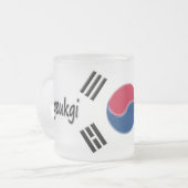 Taegeukgi 太 極 旗 mattglastasse (Vorderseite Links)