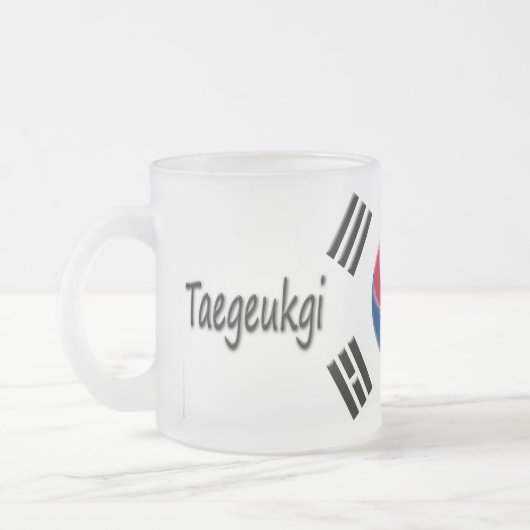 Taegeukgi 太 極 旗 mattglastasse (Links)