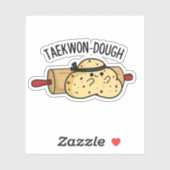 Taekwon-Dough Funny Baking Pun Aufkleber (Blatt)