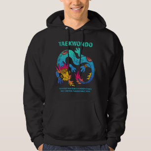 Taekwondo 5 Grundsätze Farbige Drachen Kunstwerk M Hoodie
