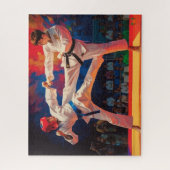 Taekwondo-Absturz: Sparring-Showdown Puzzle (Vertikal)