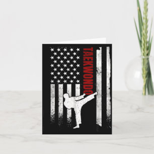 Taekwondo Amerikanische Flagge Distressed Usa Patr Karte