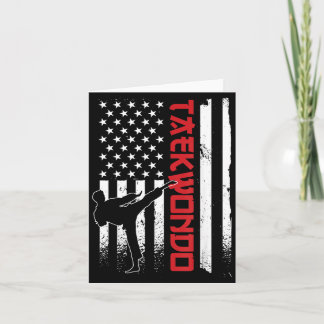 Taekwondo Amerikanische Flagge Taekwondo Kämpfer U Karte