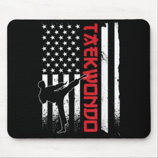Taekwondo Amerikanische Flagge Taekwondo Kämpfer U Mousepad