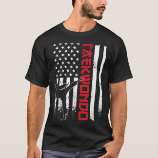 Taekwondo Amerikanische Flagge Taekwondo Kämpfer U T-Shirt