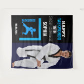 Taekwondo Birthday, Girl Player Backdrops Wandteppich (Vorderseite (Horizontal))