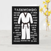 Taekwondo Black Belt Herzlichen Glückwunsch Karte (Gelbe Blume)