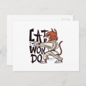Taekwondo Cat Postkarte (Vorne/Hinten)