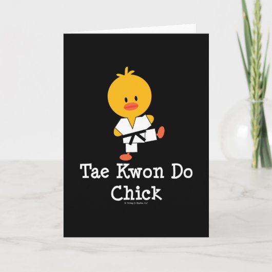 Taekwondo Chick Grußkarte Karte (Vorderseite)