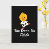 Taekwondo Chick Grußkarte Karte (Gelbe Blume)