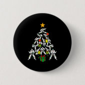 Taekwondo Christmas Tree Xmas Martial Arts Karate Button (Vorderseite)