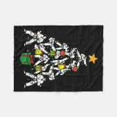 Taekwondo Christmas Tree Xmas Martial Arts Karate  Fleecedecke (Vorderseite (Horizontal))